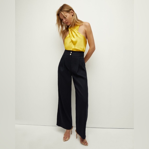 NWOT Veronica Beard STEWART CHARMEUSE TOP in Bright Sunset Size 8 - Picture 2 of 14